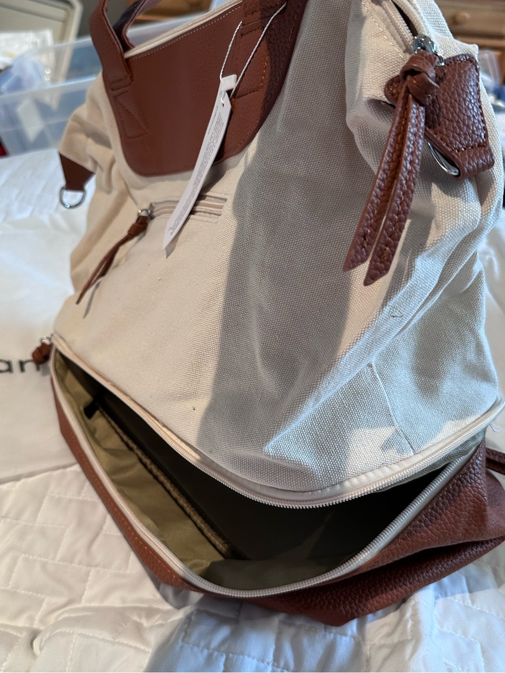 GRAF LANTZ Canvas Travel Weekender Tote NEW $158 - Picture 11 of 12